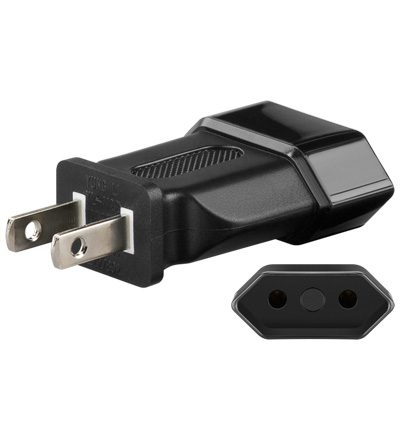 41-679-00820-Adapter-USA-95302 USA Adapter Reiseadapter flach 2pol USA auf Europa NEMA 1-15
