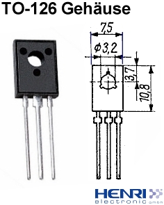 BD439 NPN Transistor 60V 4A Peak:7A 36W TO126