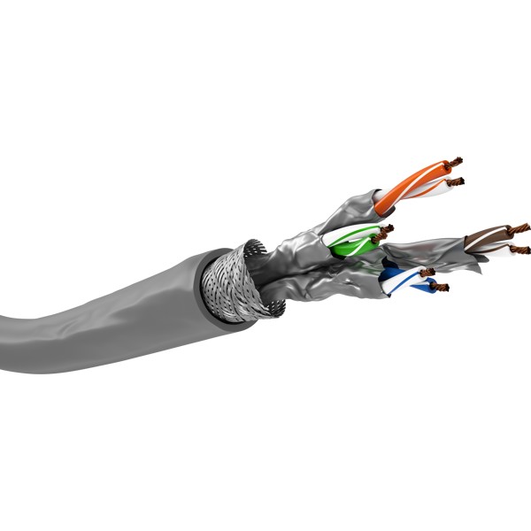 100m LAN Kabel Cat6 S/FTP PIMF geschirmt Verlegekabel starre Drähte