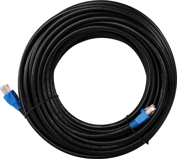 15m LAN Kabel Cat6 OUTDOOR Patchkabel Schwarz