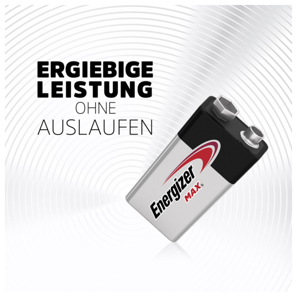 9V Batterie Alkaline Energizer Max 6LR61 9Volt Block