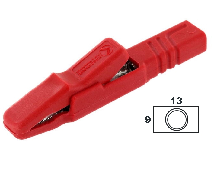 Krokodilklemme AK2-SR Kroko Rot kräftige Ausführung 81x13x9mm Krokodilklemme AK2-SR Kroko Rot kräftige Ausführung 81x13x9mm