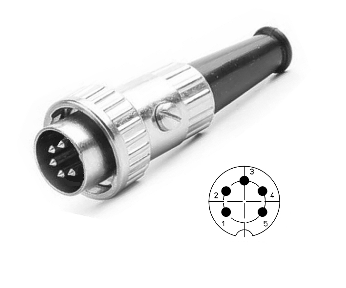 5pol_DIN_Stecker_Bajonettverschluss_39-855-00090 5pol DIN Stecker Metall mit Bajonett- Renkverschluss DIN45322