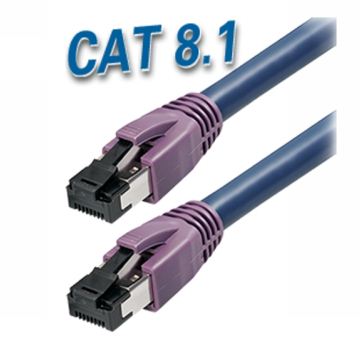 53-800-01101zqsYqKiDxLwnh 2m LAN Kabel Cat8 Patchkabel PIMF CAT-8.1 bis 40GB Blau