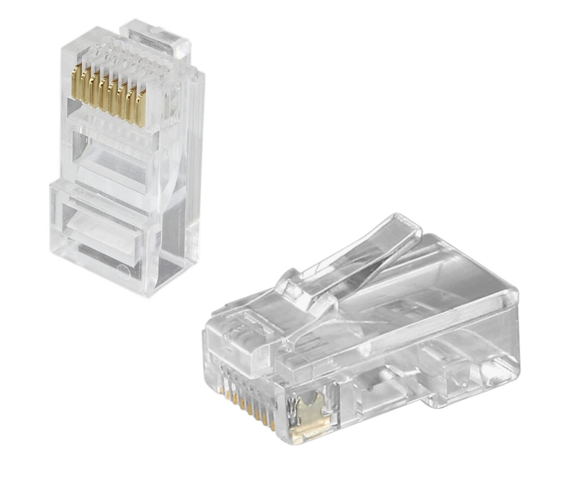 RJ45 Stecker Modularstecker 8P8C ungeschirmt für Flachbandkabel