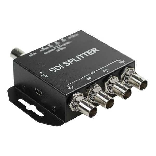 sdi_Kameraverteiler_64-701-00030 HD SDI Splitter SDI Verteiler BNC-Verteiler Kamerasignalverteiler 1x In auf 4x Out