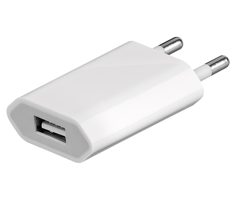 Netzteil_mit_USB_Buchse_Weiss_93-808-05780 USB Netzteil USB Ladegerät 5V 1A Weiss