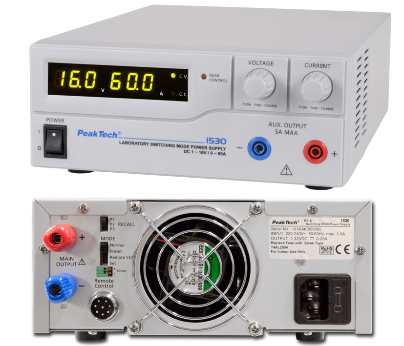 Labornetzteil Labornetzgerät 1-15V 0-60A Model P1530 Labornetzteil Labornetzgerät 1-15V 0-60A Model P1530