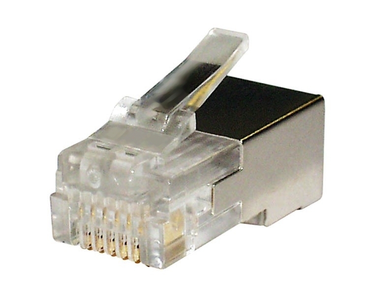 RJ12 Modularstecker 6Kontakte 6pol breit (6P6C) geschirmt