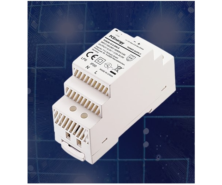 PCE30_Hutschienennetzteil_2022 12V Netzteil 12V 24W 2A für DIN Hutschiene Eingang 100-240Vac PCE-Serie
