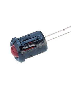 15-783-00455_8mm_LED_Fassung 8mm LED Fassung Kunststoff Schwarz Einbaufassung