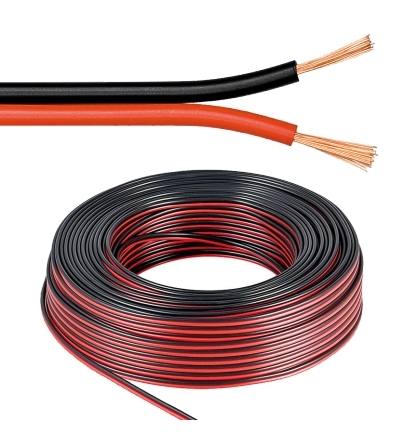 10m Litzenkabel 2x 1,5qmm Ring Rot-Schwarz Litze 100% CU