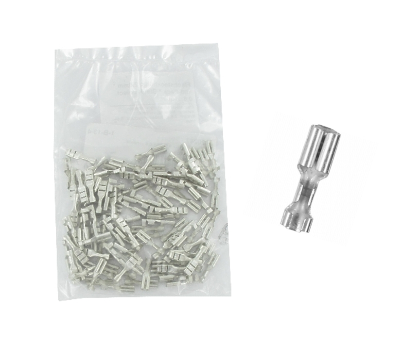 2,8mm Flachsteckhülse Blank ohne Isolation ** 100er Pack **