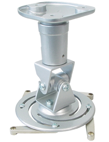 Beamerhalterung-55-330-00639 Beamer Deckenhalterung 22cm Universal Halter mit Kardangelenk Silber Belastbarkeit bis 15Kg