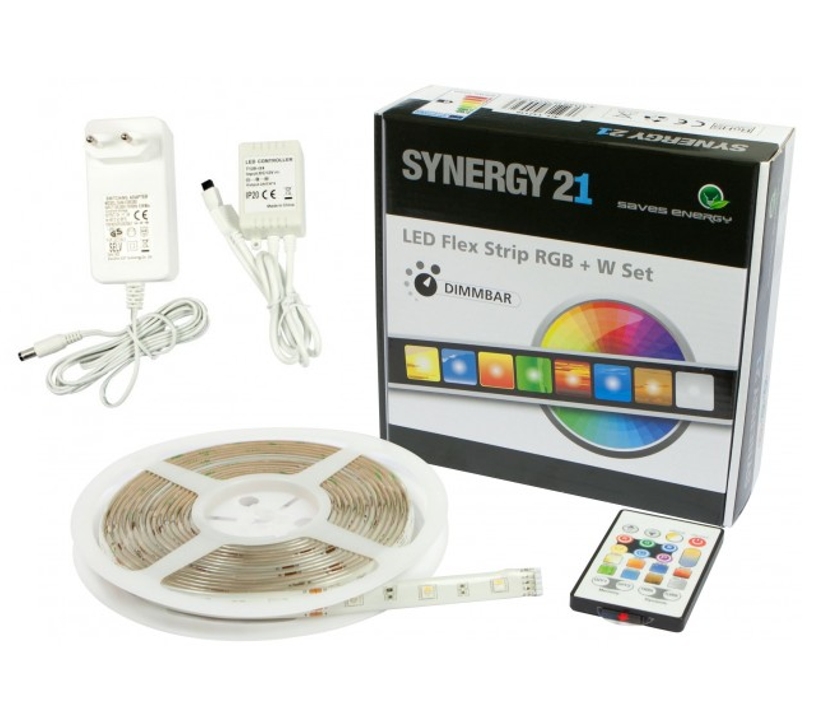 5m LED Stripe RGB-W IP65 mit Kontroller Fernbedienung und 220V-Netzteil 5m LED Stripe RGB-W IP65 mit Kontroller Fernbedienung und 220V-Netzteil
