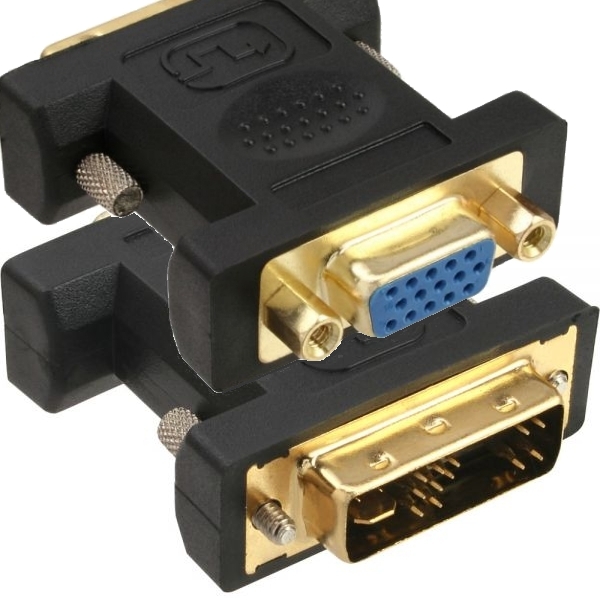 DVI Adapter DVI auf VGA - DVI-Stecker 12+5pol auf VGA 15pol Buchse