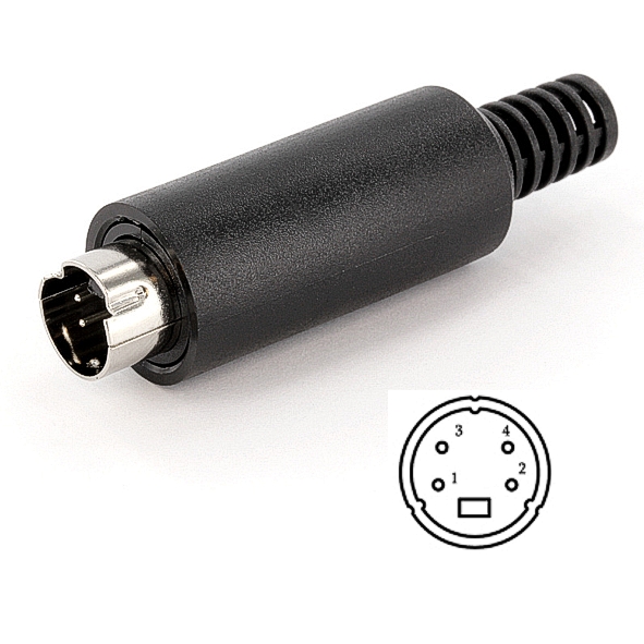 4pol_MINI_DIN_Stecker_39-860-00002_2020 4pol Mini DIN Stecker