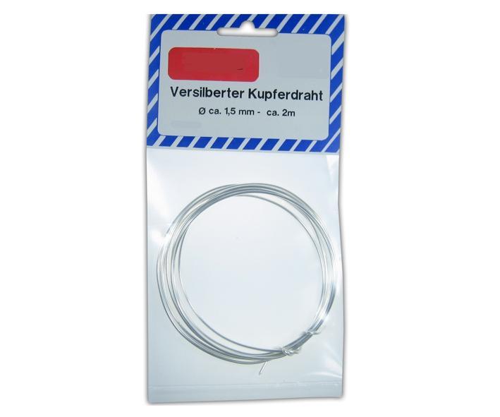 97-905-00520_Silbderdraht Silberdraht Kupferdraht versilbert 1,5mm 2m im SB-Beutel