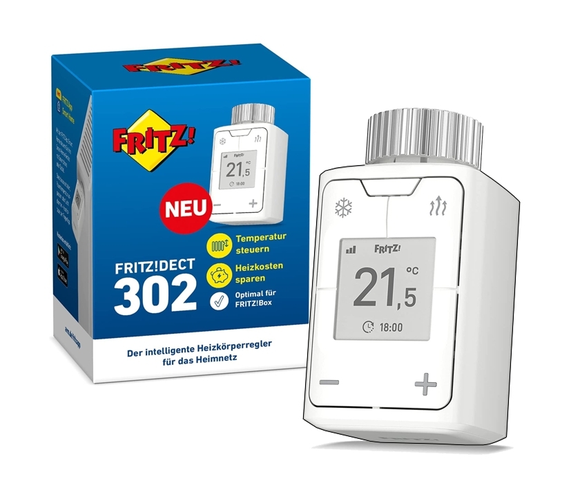 AVM_FRITZDECT_302_74-883-00500_2023 SmartHome Fritz DECT-302 Intelligenter Heizkörperregler Heizungsthermostat
