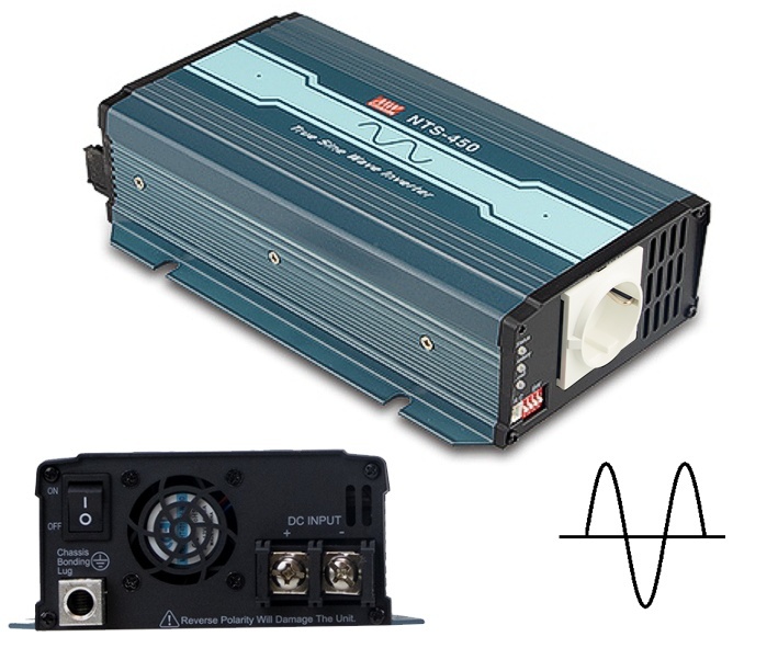 DCAC Wechselrichter 24V auf 230V 450W Dauer Peak 900W echter Sinus NTS