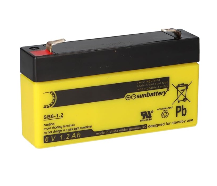 6V Bleiakku 6V  1,2AH Abm 97x24x58mm