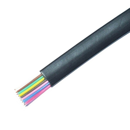 42-684-00110_2015_01 Telefonkabel 10-adrig Flachkabel RJ69 Schwarz 100m-Ring