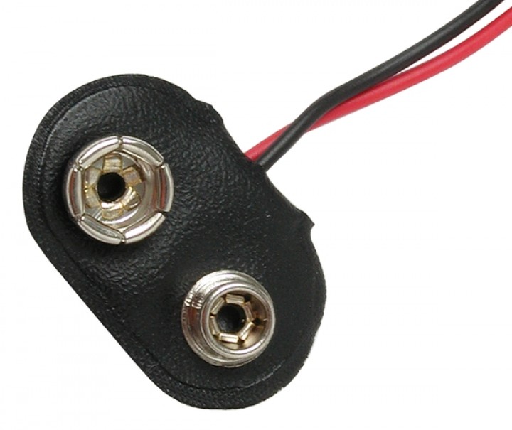 9V_Clip_33-475-00120_Bild01 9V Clip mit Kabelenden in T-Form Litze Rot-Schwarz