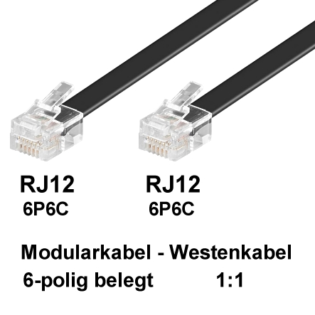 RJ12 Modularkabel