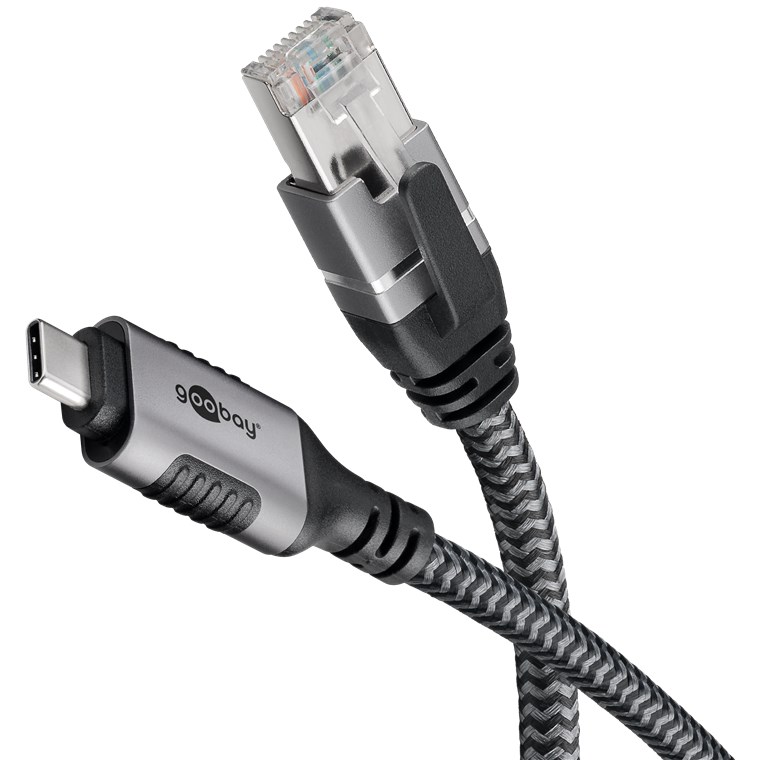 2m Ethernet-Kabel USB-C auf LAN  RJ45 Adapter