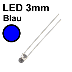 15-783-01194_LED 3mm LED Blau 5200mcd Superhell 20 Grad