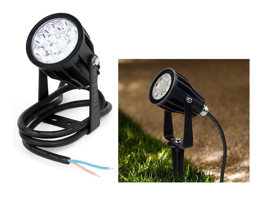 6W RGB-WW LED Scheinwerfer 230V IP66 550LM Alugehäuse FUTC04 WLAN APP Gartenstrahler