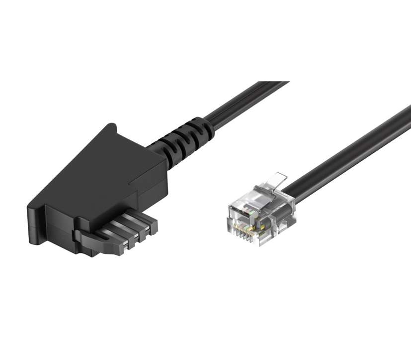 6m TAE Kabel TAE-F auf RJ11 Westernstecker 6-4 Telekom und Siemens Geräte 