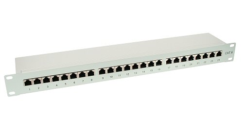 53-800-00860_new 19zoll Patchpanel CAT6 Patchfeld 24xRJ45 LSA Panel Auflegefeld
