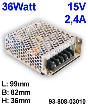 15V Netzteil 36W