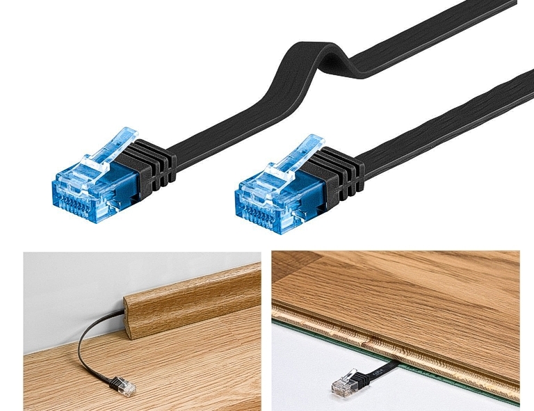 LAN_Flachkabel_CAT6A_SCHWARZ 10m LAN Kabel Flachkabel Cat6a UUTP Schwarz