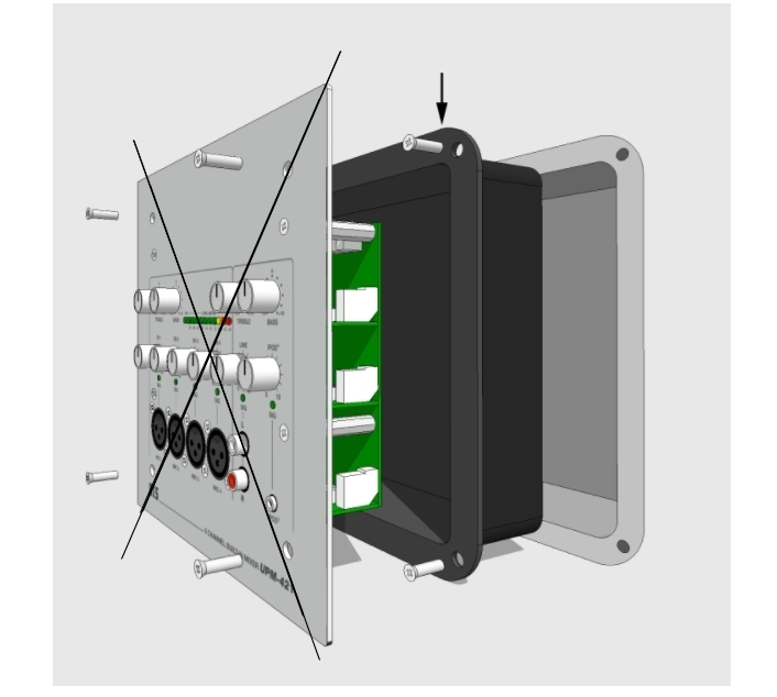 Mischpult Zubehör Unterputzgehäuse UPG400