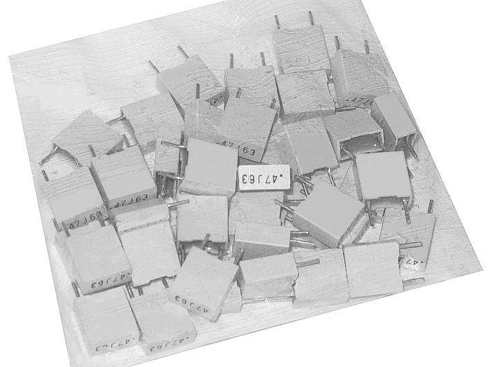 0,47uF 470nf 63V MKT Kondensator 11x11x5mm - 40-Stück Pack