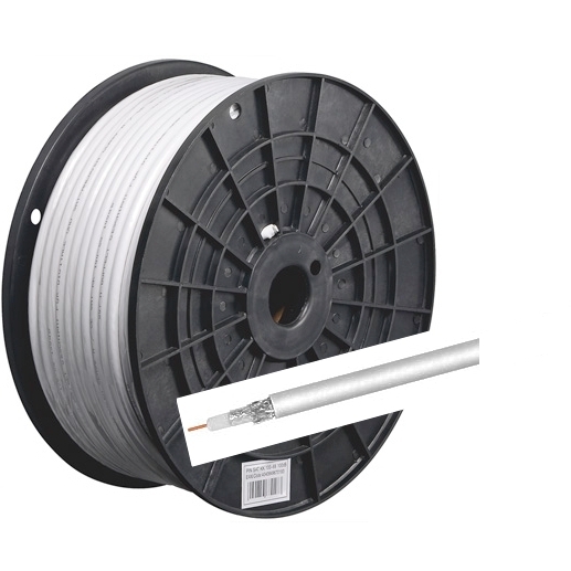 100m Koaxkabel 75-Ohm 80dB für SAT TV BK CABELTV 5mm Weiss 2fach geschirmt auch für Kabelfernsehen 100m Koaxkabel 75-Ohm 80dB für SAT TV BK CABELTV 5mm Weiss 2fach geschirmt auch für Kabelfernsehen