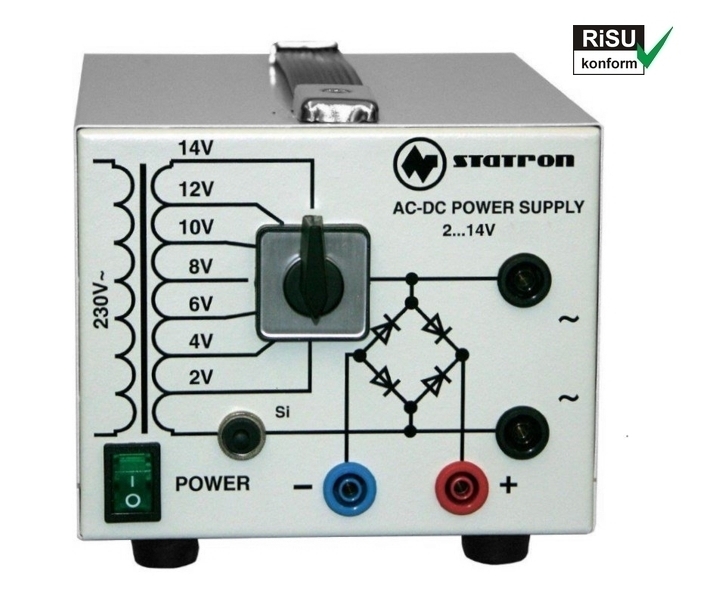 ACACDC Labornetzgerät 2-14V 10A RiSU konform Trenntrafo mit Anzapfungen