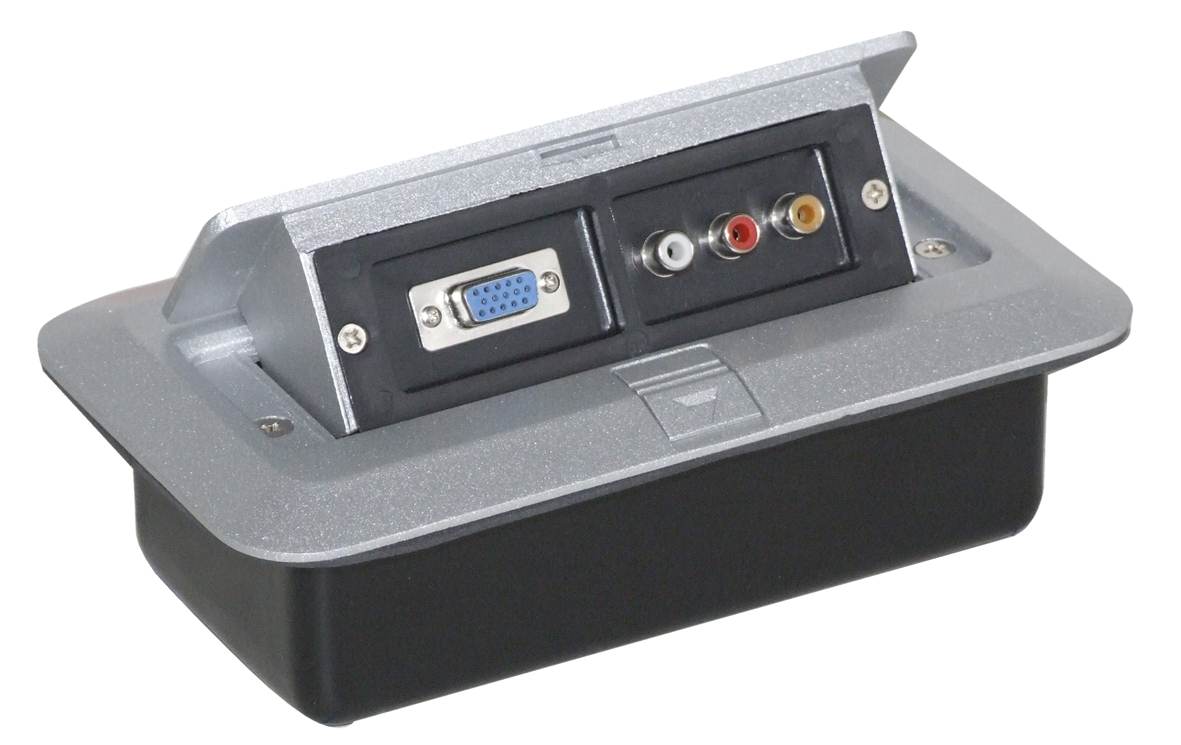 39-825-01000-F267WJ-BIG VGA Dose Cinch Dose mit Klappe Konferenz Beamerdose