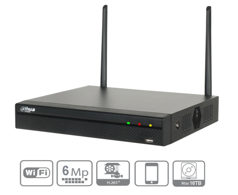 4Kanal_WLAN_NVR_IP_Rekorder_64-700-04294_Bild01 WLAN Recorder 4Kanal NVR P2P ONVIF WiFi Digitalrecorder ohne HDD NW1104