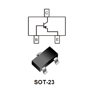 BC858A PNP SMD Transistor 30V 100mA SOT23 SMD-Code 3K