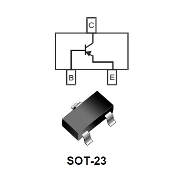 7-893-00063 BC858A PNP SMD Transistor 30V 100mA SOT23 SMD-Code 3K