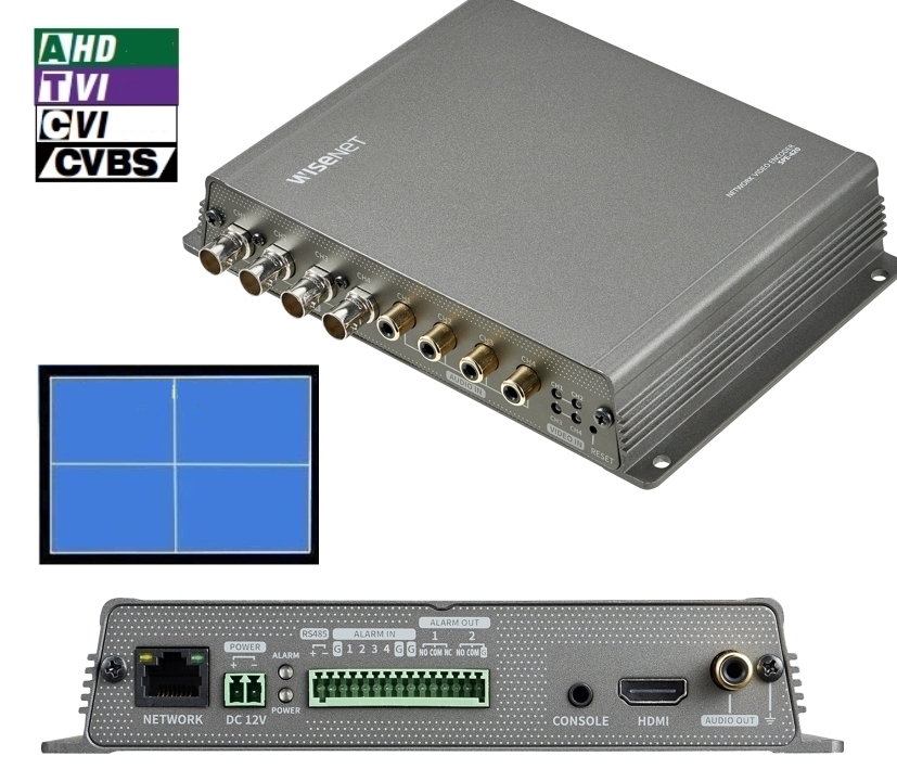 4-fach BNC Video Encoder mit LAN IP Videoserver Audio Eingang Ausgang samt HDMI 4-fach Quadprozessor