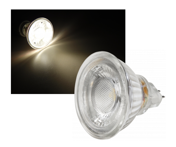 5W LED Birne 50mm MR16 12V Warmweiss