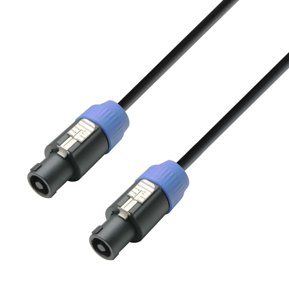 42-685-00270_00280_00330_00380_2023 5m Lautsprecherkabel 2x 1,5qmm mit PA-Stecker Schwarz