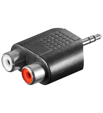 Adapter 3,5mm Klinkenstecker auf 2x Cinchkupplung