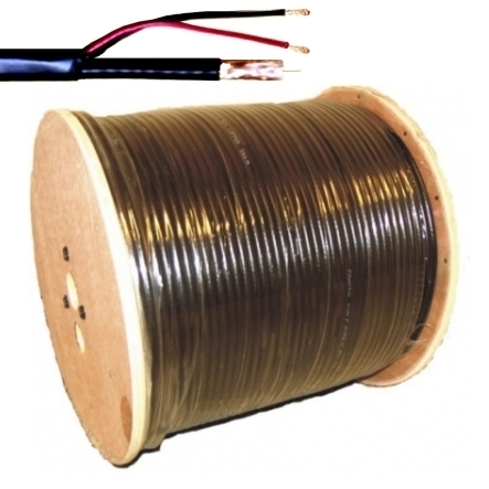 42-710-00255_Kamerakabel_fuier_BNC 300m Koaxkabel Multikabel 1x Koax RG59 + 2x 0,7qmm Trommel Schwarz