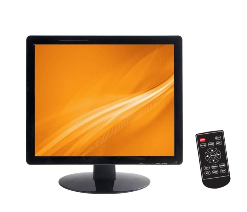 Hybrid Monitor 380mm 15zoll Bildschirm VGA + HDMI + BNC Video Eingang mit Fernbedienung