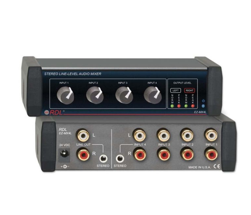 Cinchsplitter Vorverstärker Cinchverteiler 4xStereo-Eingang auf 1x Stereo-Ausgang mit Regler und VU-Meter Cinchsplitter Vorverstärker Cinchverteiler 4xStereo-Eingang auf 1x Stereo-Ausgang mit Regler und VU-Meter